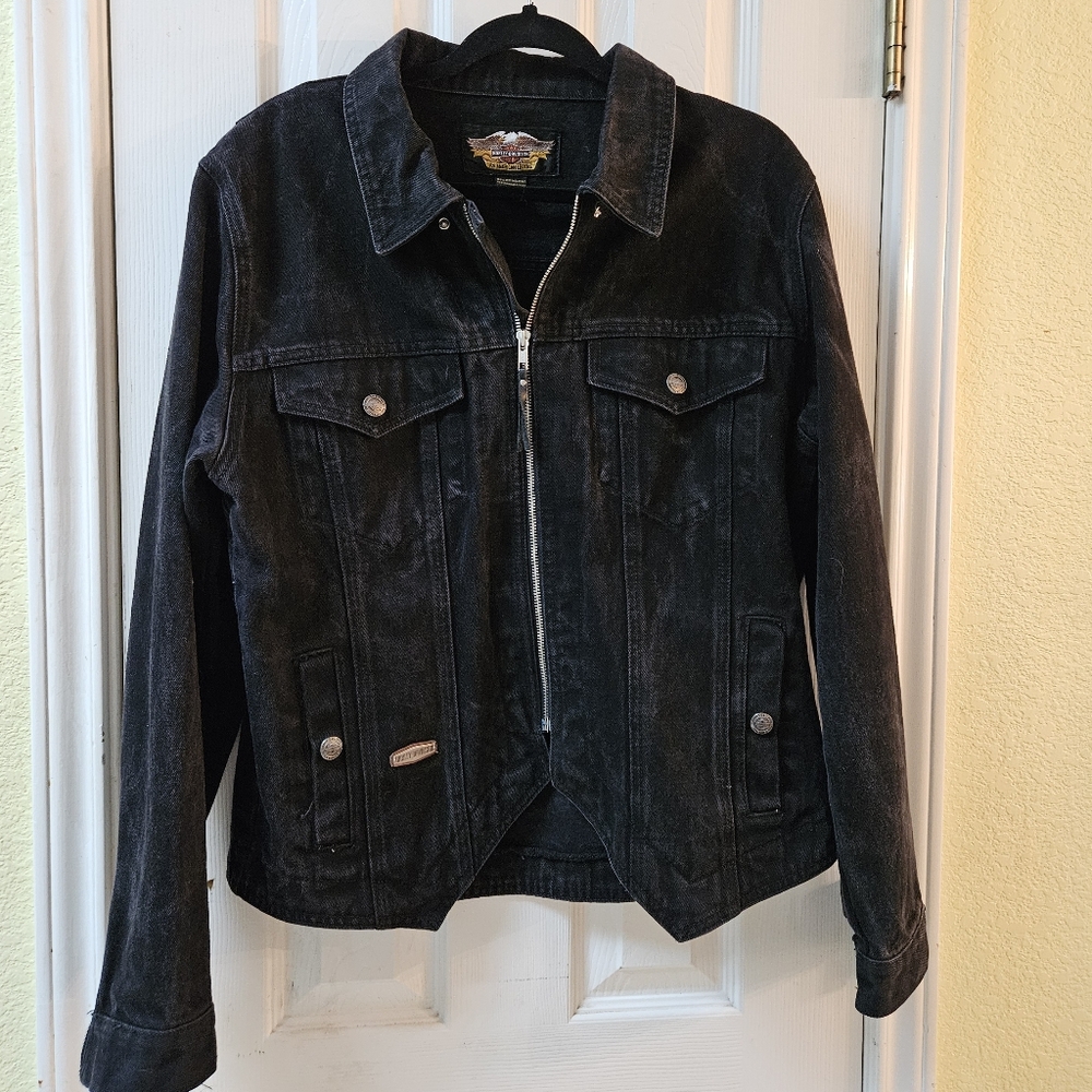 Harley Davidson Zip Front Denim Jacket